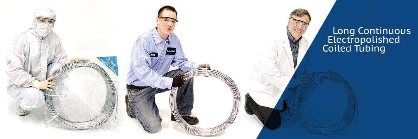 Electropolished coiled tubing and fittings