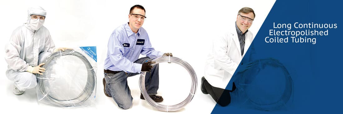 Electropolished coiled tube and fittings